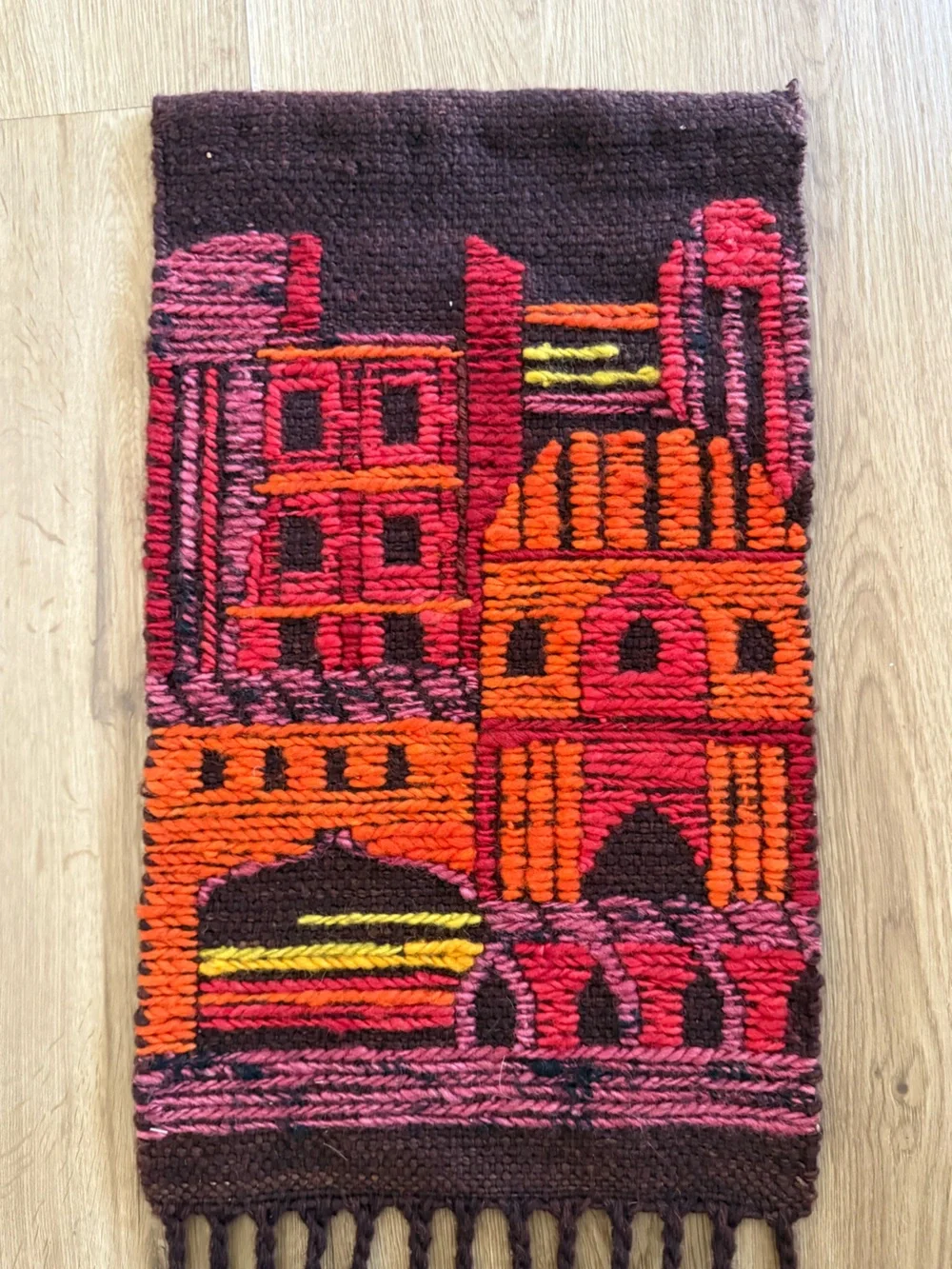 Vintage Cepelia Handwoven Colorful Kilim Tapestry from Poland 1960’s Wool